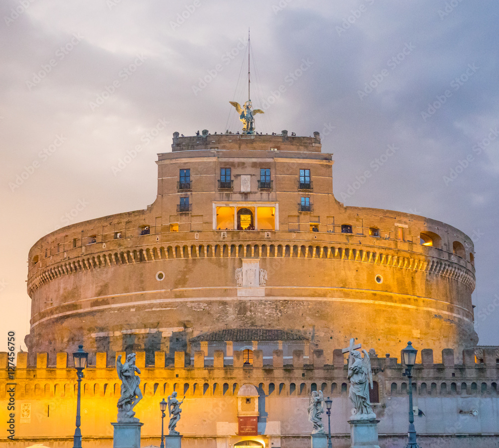 Amazing Castel Sant Angelo in Rome - a busy place in the city