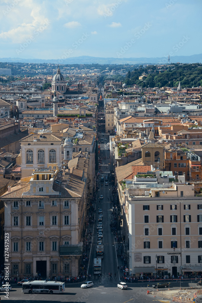 Rome street rooftop
