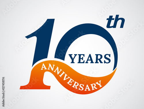 Template logo 10th anniversary years logo.-vector illustration