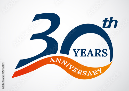 Template logo 30th anniversary years logo.-vector illustration