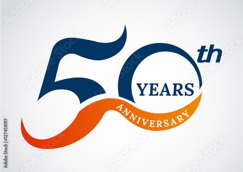 Template logo 50th anniversary years logo.-vector illustration