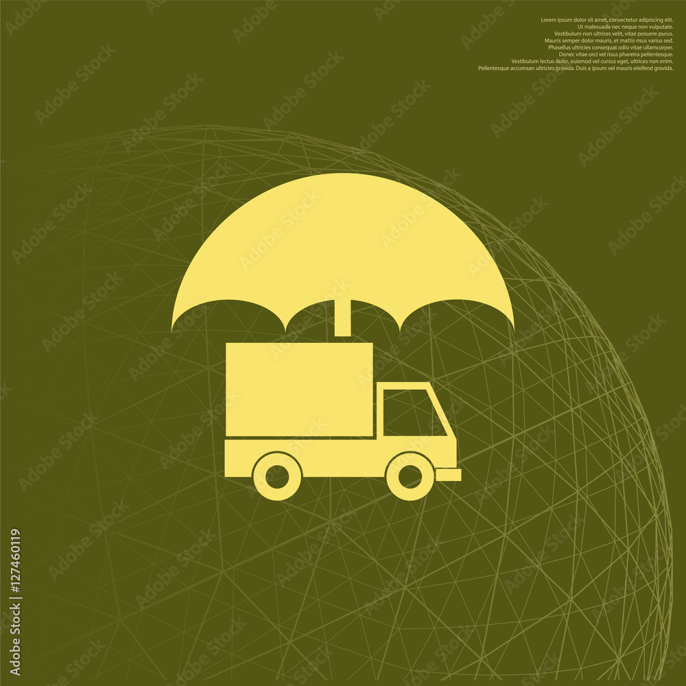 Obraz premium Cargo insurance icon