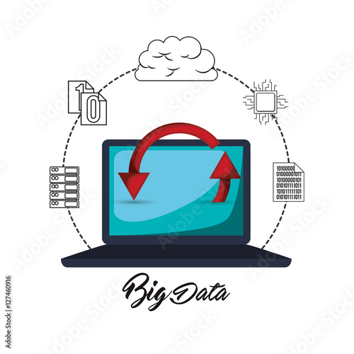 big data related icons emblem image vector illustration design 