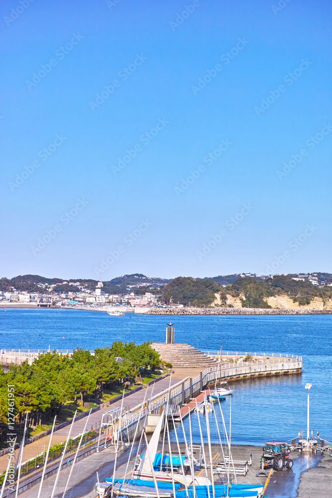 Naklejka premium 江の島ヨットハーバーの風景