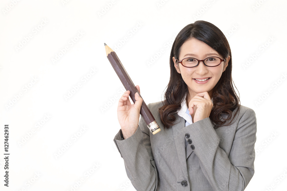 笑顔の女性教師 笑顔の女性教師