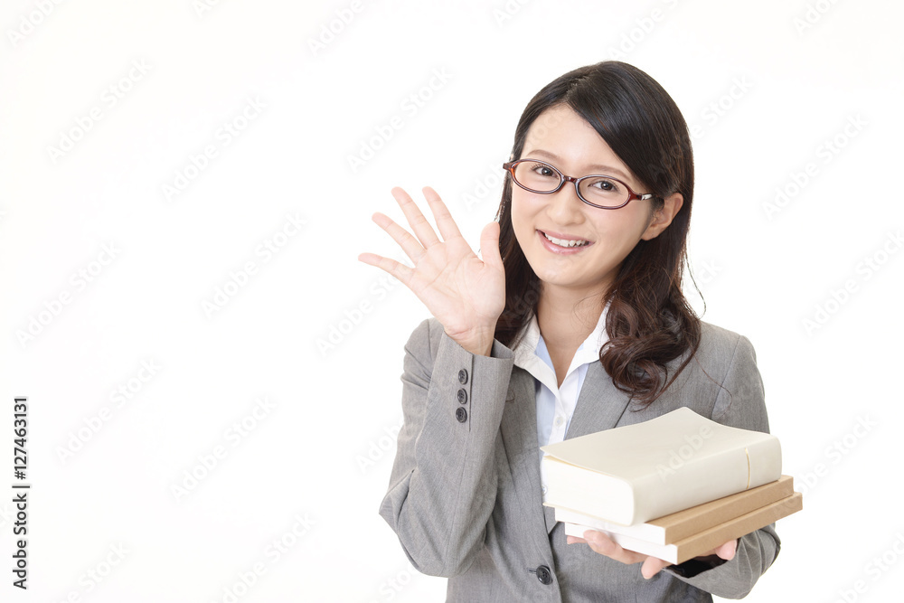 笑顔の女性教師 笑顔の女性教師