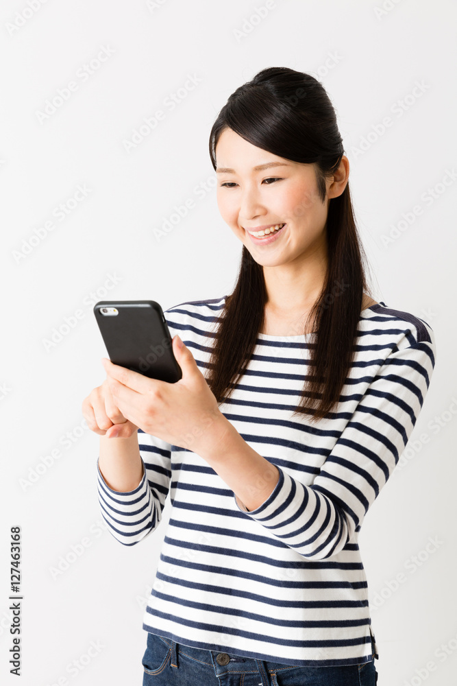 portrait of young asian woman isolated on white background portrait of young asian woman isolated on white background