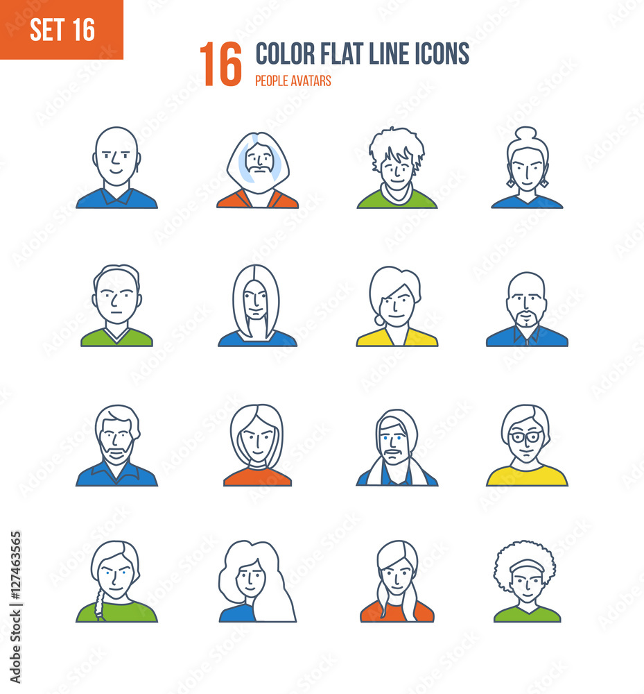 Concept - people and their avatars, images of , profession. Concept - people and their avatars, images of , profession.