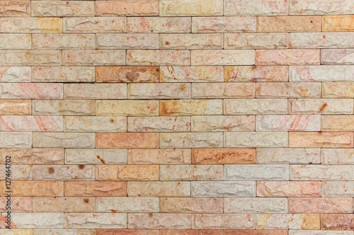 Sandstone brick wall texture, Stone background pattern and color