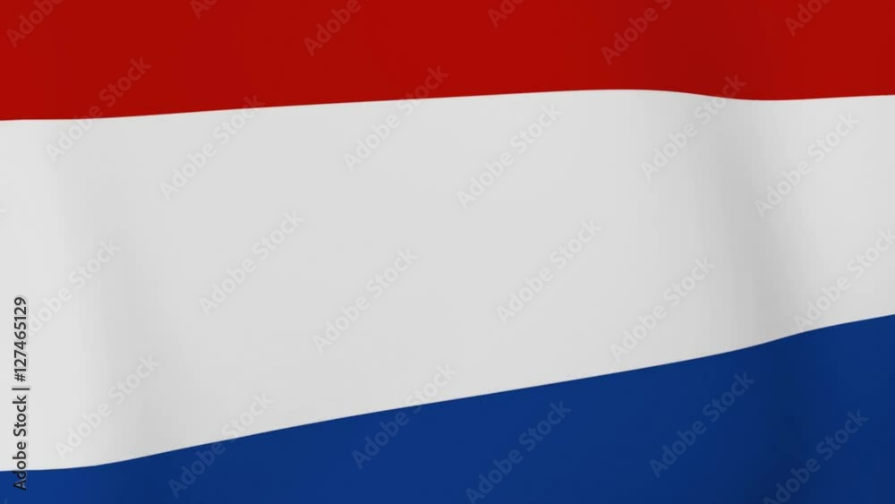 The Netherlands - National flag waving in the wind The Netherlands - National flag waving in the wind