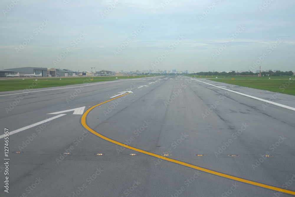 Fototapeta premium Airport runway with marking