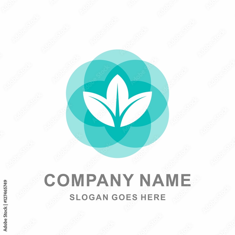 Clover Flowers Cosmetic Aromatherapy Fashion Beauty Business Company Stock Vector Logo Design Template 