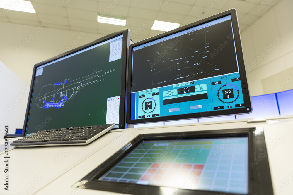 © Belish - Air traffic control monitors
