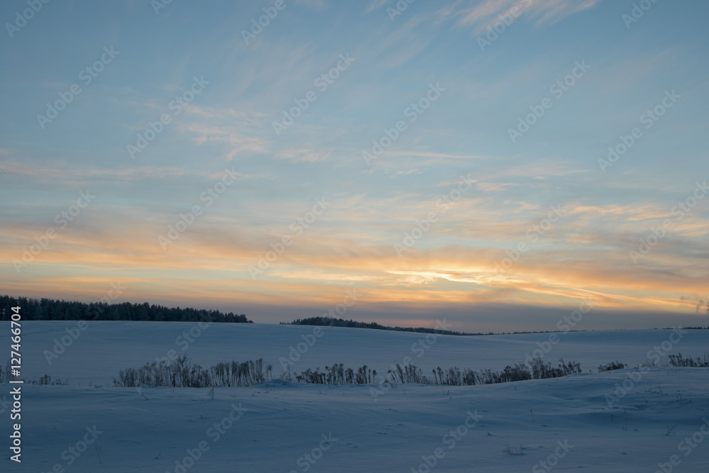 Beautiful winter dawn