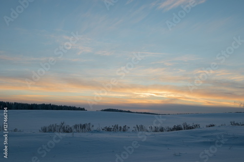 Beautiful winter dawn