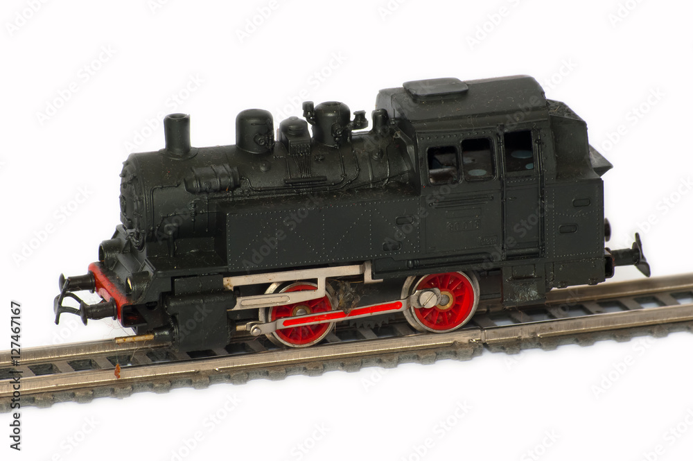 Railway Modeller. Damaged model railroad. Toy for children that was produced in the German Democratic Republic in the second half of the twentieth century.
