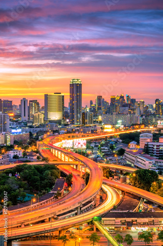 Bangkok city view with expressway. © 24Novembers