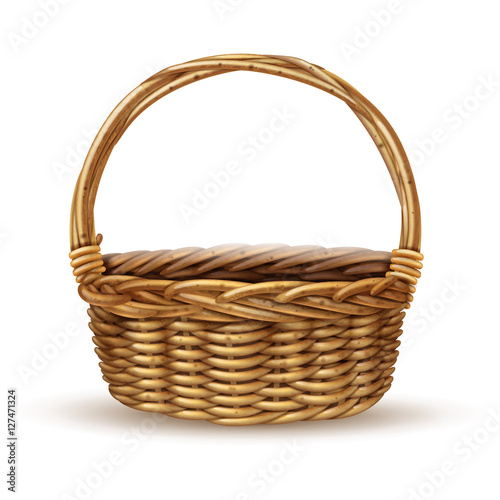 Basket Realistic Side View Image
