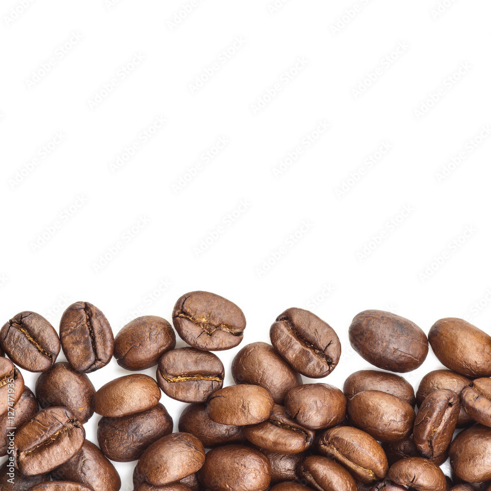 Naklejka premium Roasted coffee beans