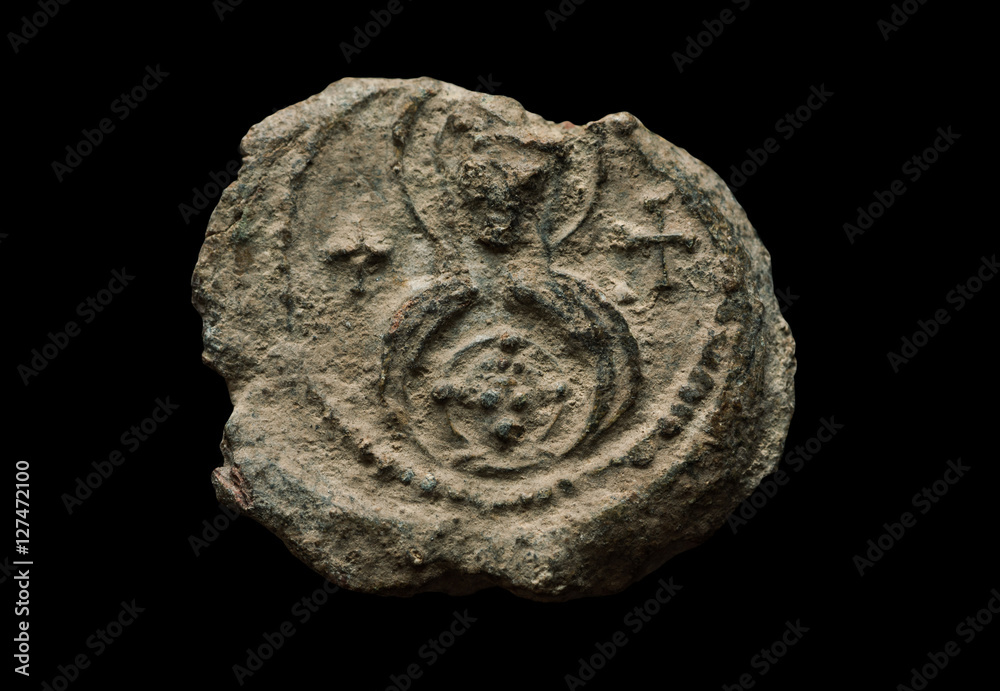 Saint image with crosses on ancient post seal Saint image with crosses on ancient post seal