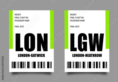 Airport tag bags - London photo