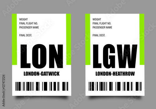 Airport tag bags - London