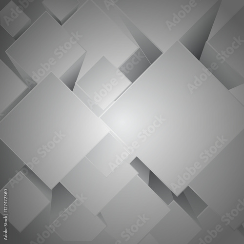 Squares with drop shadows in gray colors