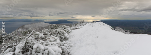  Snow on top of Istria, the Učka mountain, Croatia photo