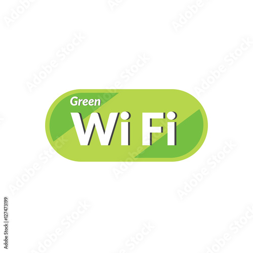 Green WiFi icon is basic vector icon, EPS10