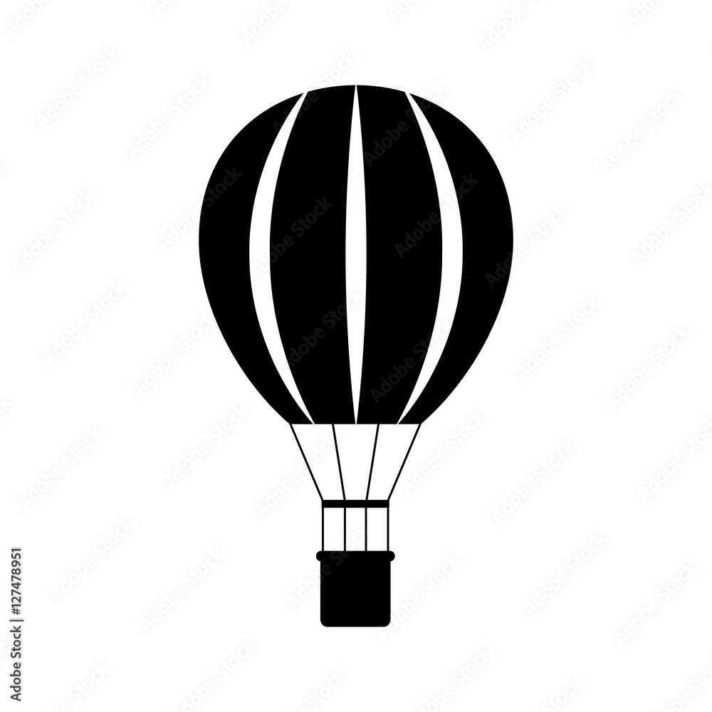 Air balloon on white background Air balloon on white background