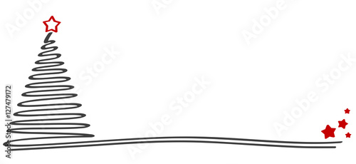 Weihnachtsbaum mit roten Sternen Banner