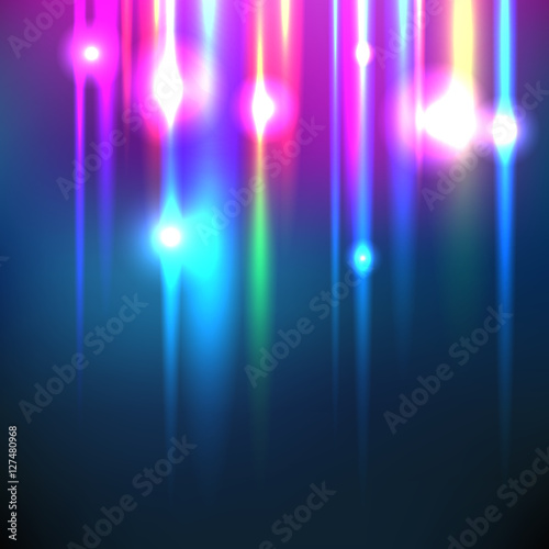 Abstract image of lighting flare. Set vector illustration