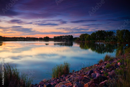A moody pastoral sunrise in Denver, Colorado