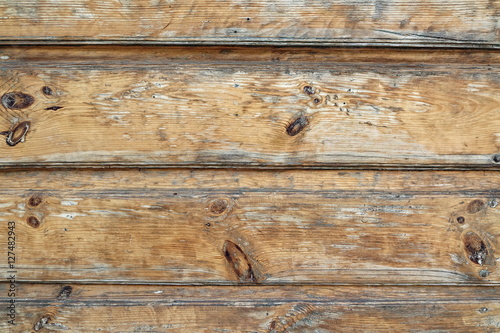 Horizontal Barn Wooden Wall Planking Texture. Horizontal Brown W