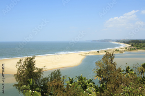 Paradise beach with aerial view