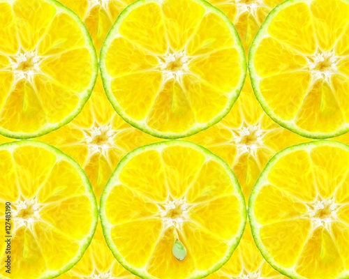 Texture of lemon slices. Fruity background