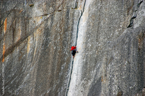 Solo Rock Climber, Yosemite National Park, California