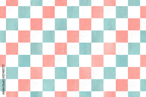 Watercolor square pattern.