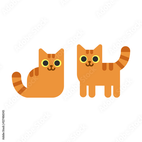 Cartoon ginger cats