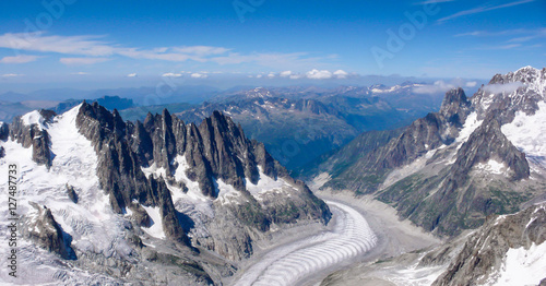the French Alps around Mont Blanc near Chamonix