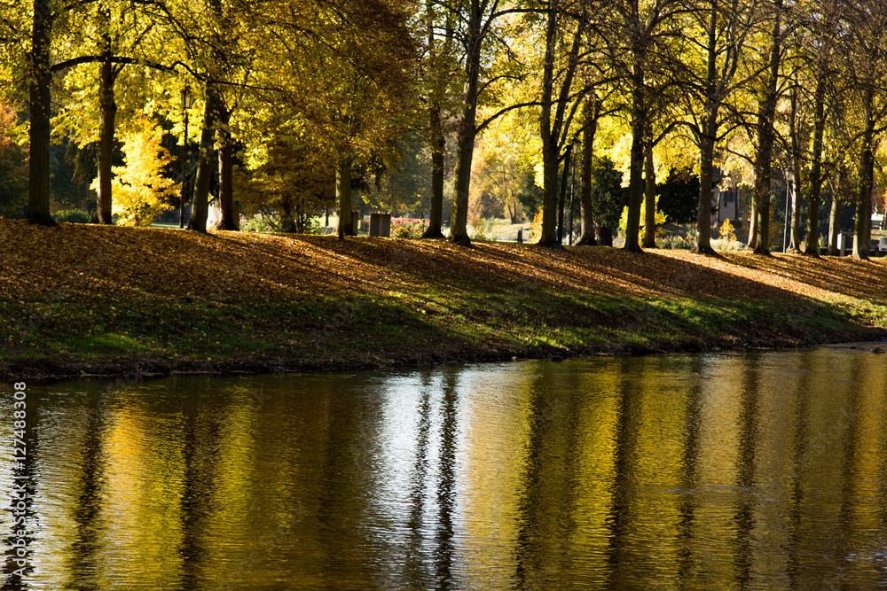 Obraz premium An der Ahr in Bad Neuenahr im Herbst