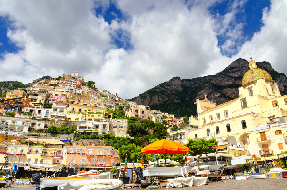 Positano on Amalfi coast, Campania, Italy