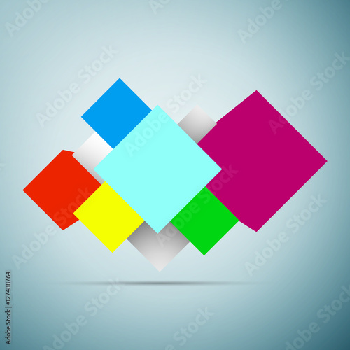 Abstract background with 3d cubes icon isolated on blue background. Vector Illustration Free Download Abstract background with 3d cubes icon isolated on blue background. Vector Illustration - GFXLoad