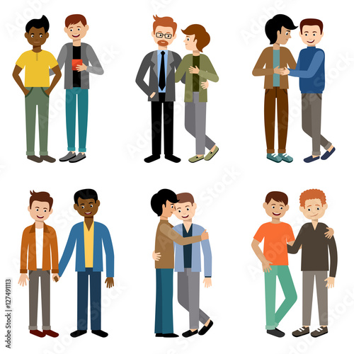 Gays couple. Lgbt. Tolerance. Vector