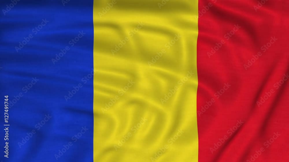 Romania flag waving Romania flag waving