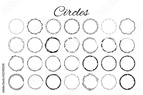 Handdrawn logo elements