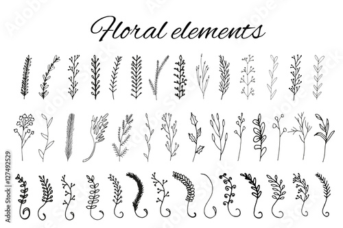 Handdrawn logo elements