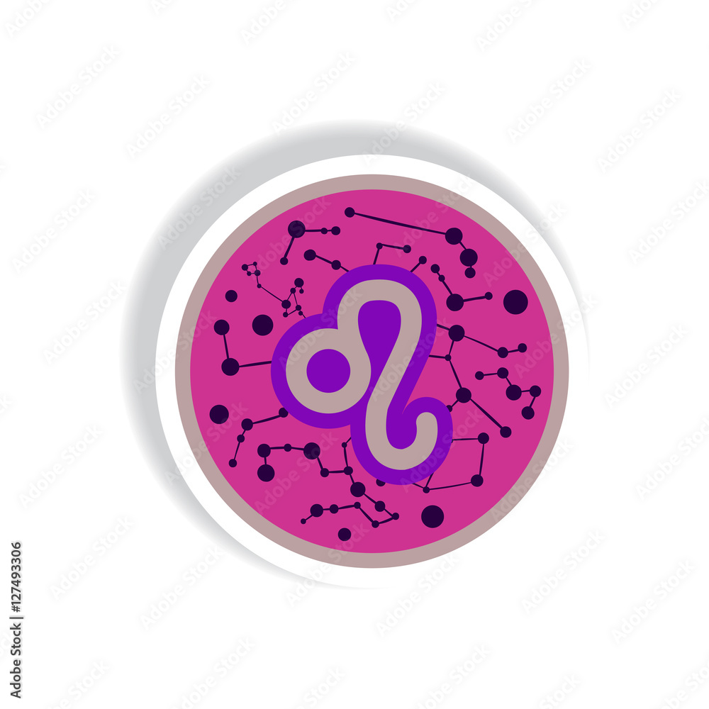 stylish icon in paper sticker style Zodiac sign Leo stylish icon in paper sticker style Zodiac sign Leo