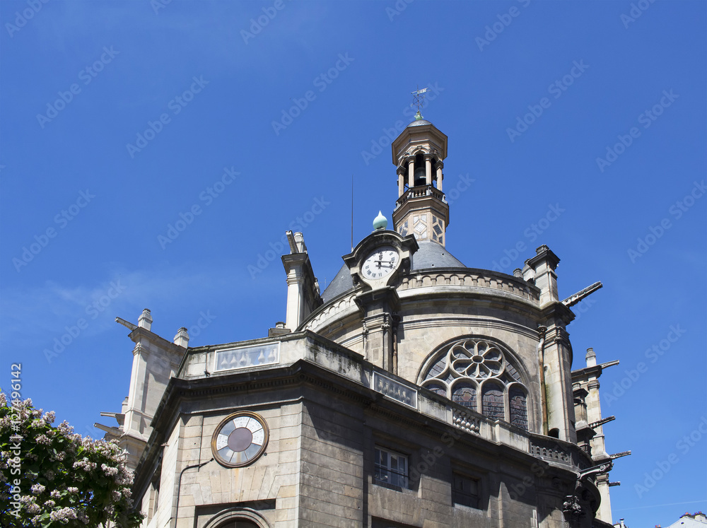 View of a traditional, old church in Paris