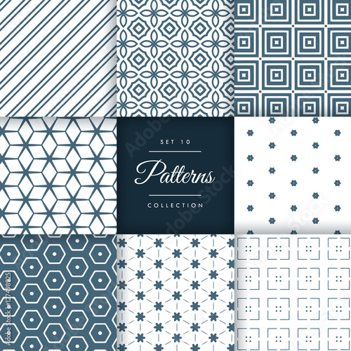 abstract set of pattern in geometric style